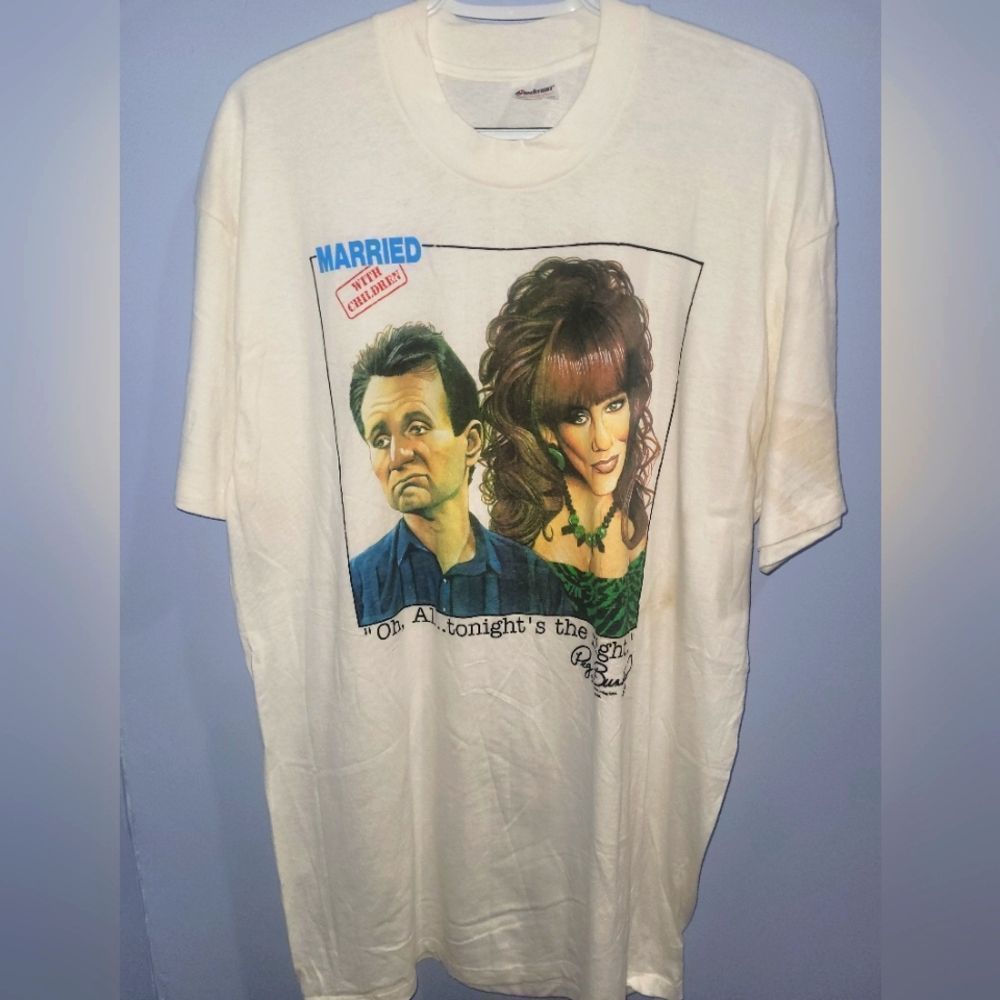 VTG Married With Children Single Stitch Tee - XL - Deadstock NOS USA